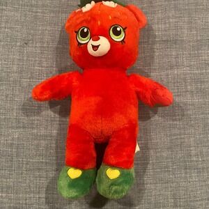 Build-A-Bear Shopkins Strawberry Kiss Plush Red Stuffed Animal Bear 17 inch